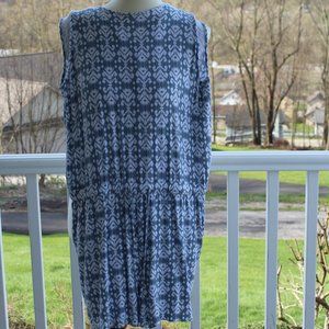 Light Blue and white romper - Size L